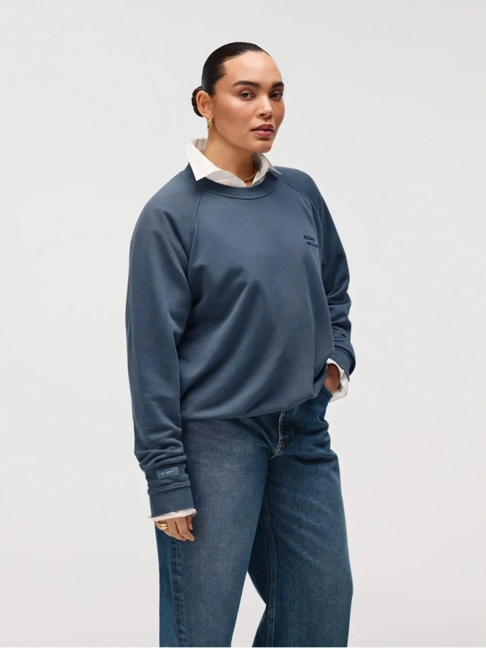 DONNI. Blue Crewneck Sweatshirt -brand new w tag. Limited made. - Picture 2 of 12